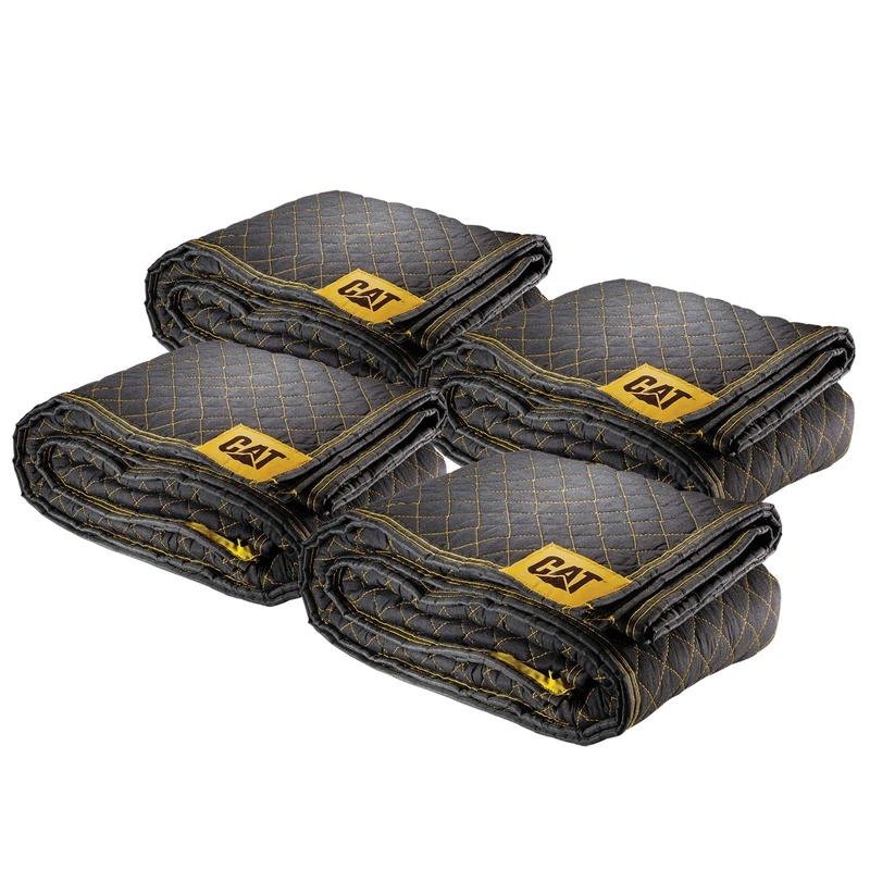 CAT Caterpillar Non-Woven Utility Padded Protection Moving Blankets 65GSM 80" x 72" (5.76lb each) 4 Pack – 240030