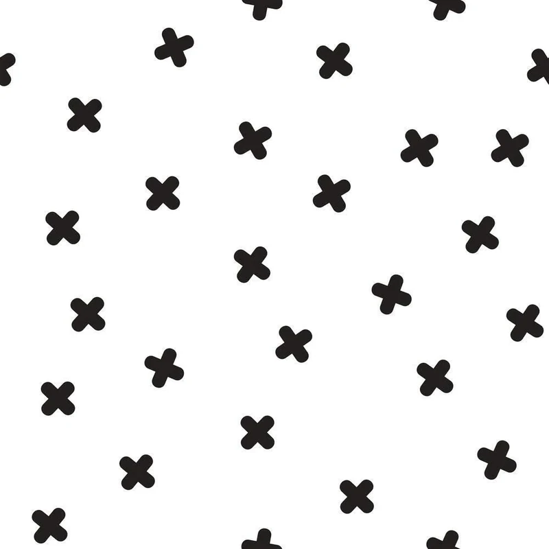 RoomMates RMK11275RL Black X Marks The Spot Peel and Stick Wallpaper