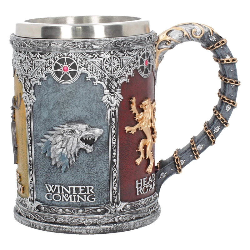 Nemesis Now B3700J7 Sigil Tankard Game of Thrones Mug 14cm Silver, Resin w/stainless steel insert - Image 1