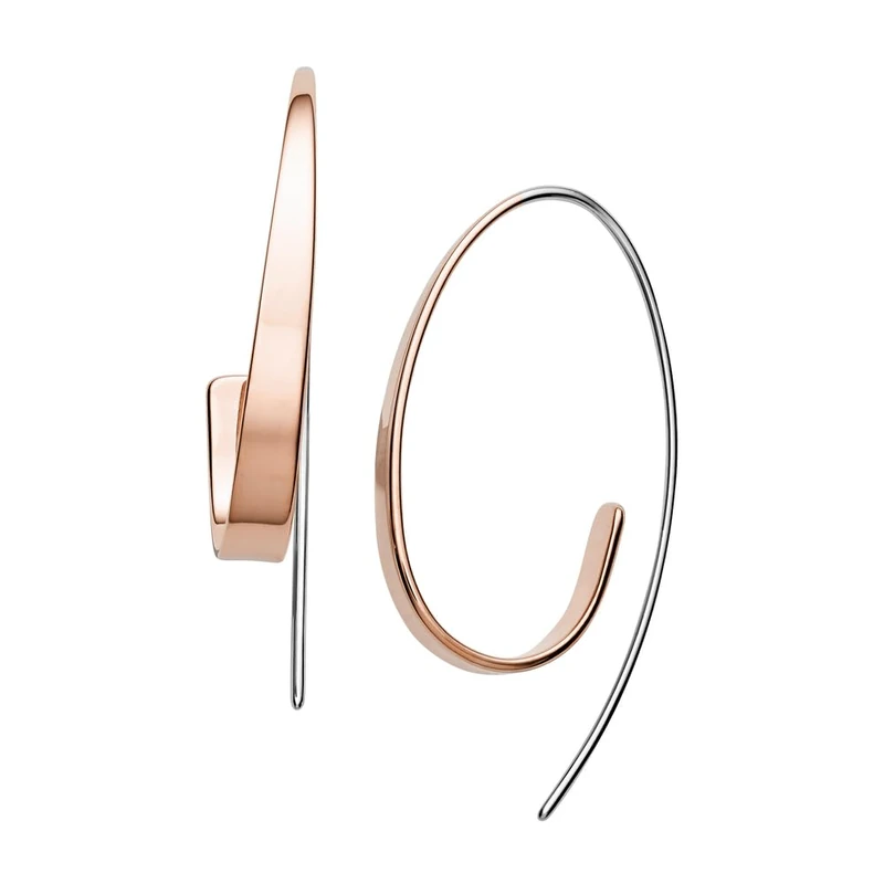 Skagen Earrings for Women Kariana, Length: 40 mm 2-Tone Stainless Steel Earrings, SKJ1213998