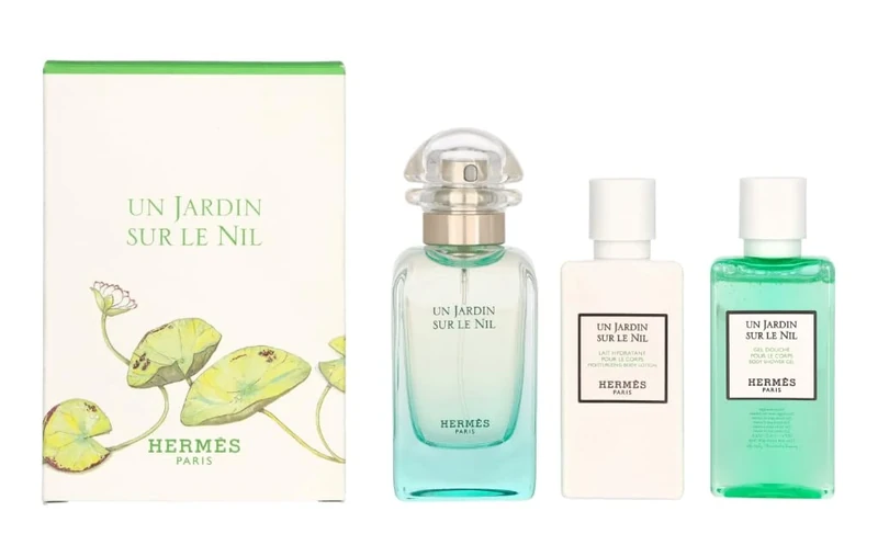Un Jardin Sur Le Nil by Hermes for Women - 3 Pc Gift Set 1.6oz EDT Spray, 1.35oz Moisturizing Body L