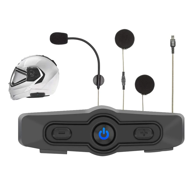 Albrecht BPA 400 Bluetooth Motorcycle Headset for Listening to Music, Calling and for Navigation Announcements from Smartphone, Intercom 15540