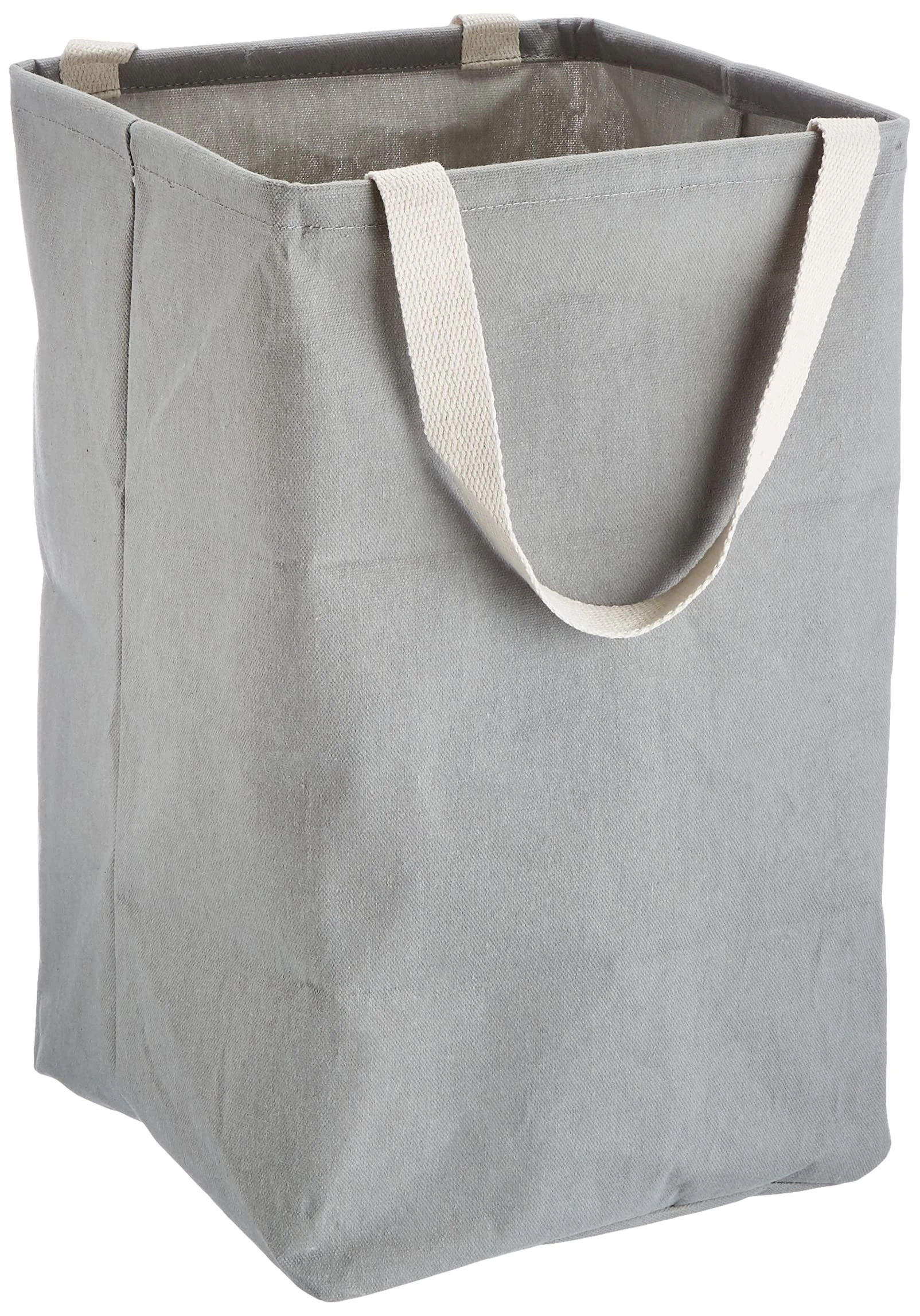 Amazon Basics Fabric Storage Bin - Tall Cube, Charcoal Grey