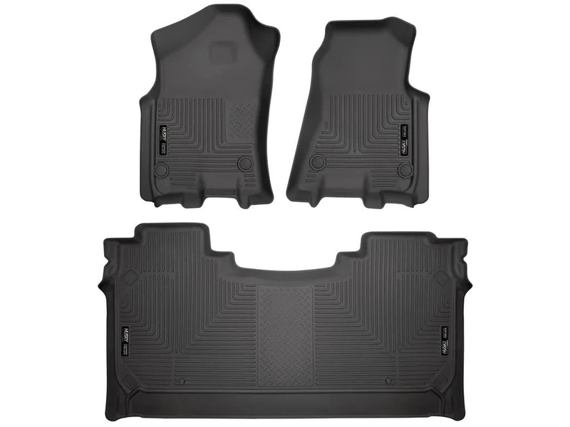 Husky Liners — Weatherbeater | Fits 2019-2024 Ram 1500 Crew Cab w/Factory Underseat Storage Box, Front & 2nd Row - Black, 3 pcs. | 94001