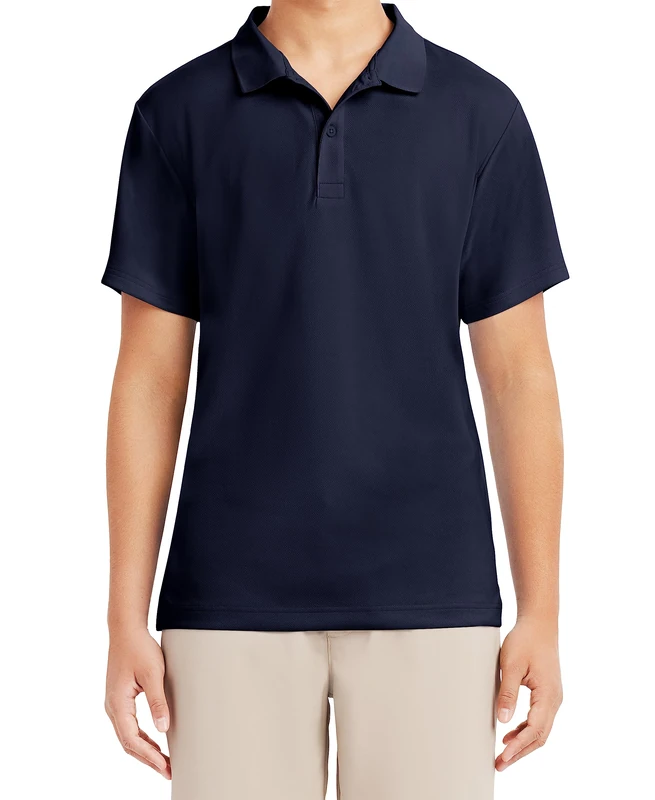 Nautica mensShort Sleeve Uniform Performance Polo Short Sleeve Polo Shirt - Blue - Small 34/35