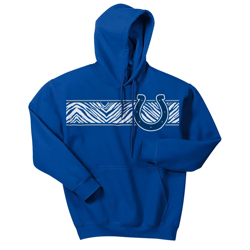 Zubaz Men's Zebra Logo Hoodie Hooded Sweatshirt, Team Colour, XXL