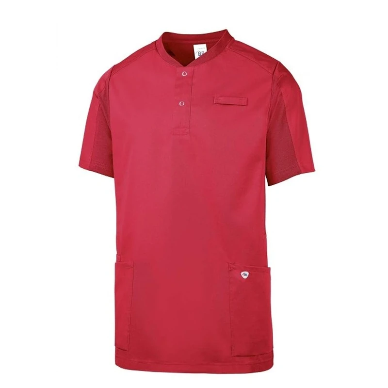 BP 1739-435-188/XL, Unisex casual tunic, 1/2 sleeve, piqué inserts and arm-lift system 180,00 g/m², fabric blend, Color coral, Size XL