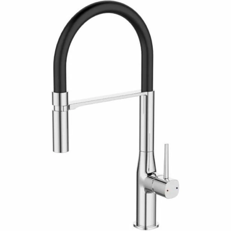 Edouard Rousseau - KOBEN Sink Mixer Chrome/Black - with 1-Jet Clip-on Spray - Invisible Aerator