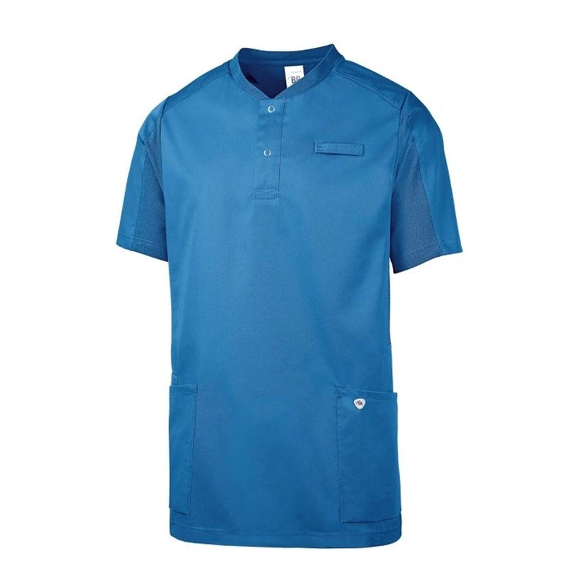 BP 1739-435-116/3XL, Unisex casual tunic, 1/2 sleeve, piqué inserts and arm-lift system 180,00 g/m², fabric blend, Color azure blue, Size 3XL - Image 1