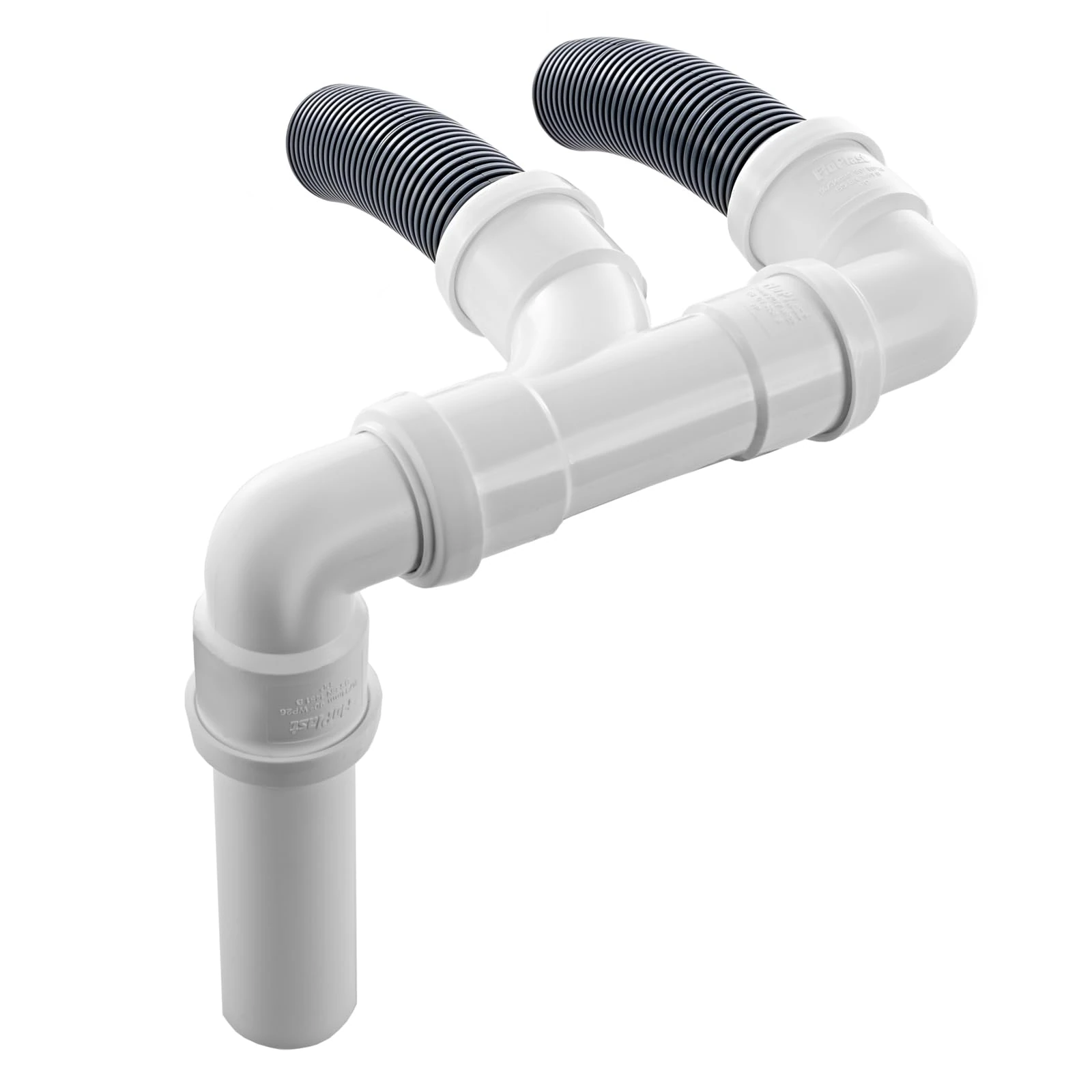 BITS4REASONS New Model Caravan (Twin) Waste Water Outlet Pipe System Adaptor with FLOPLAST Home Plumbing Grade Fittings CE Standard Tested to EN 1451. Fits Most Standard Caravans.