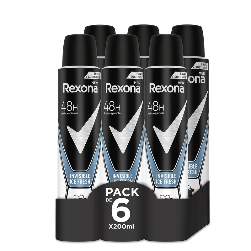 Rexona Ice Deodorant – 200ml, Pack de 6