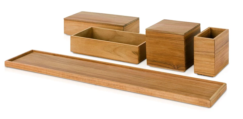 möve Storage Set, Wood, 50 x 10 x 11 cm