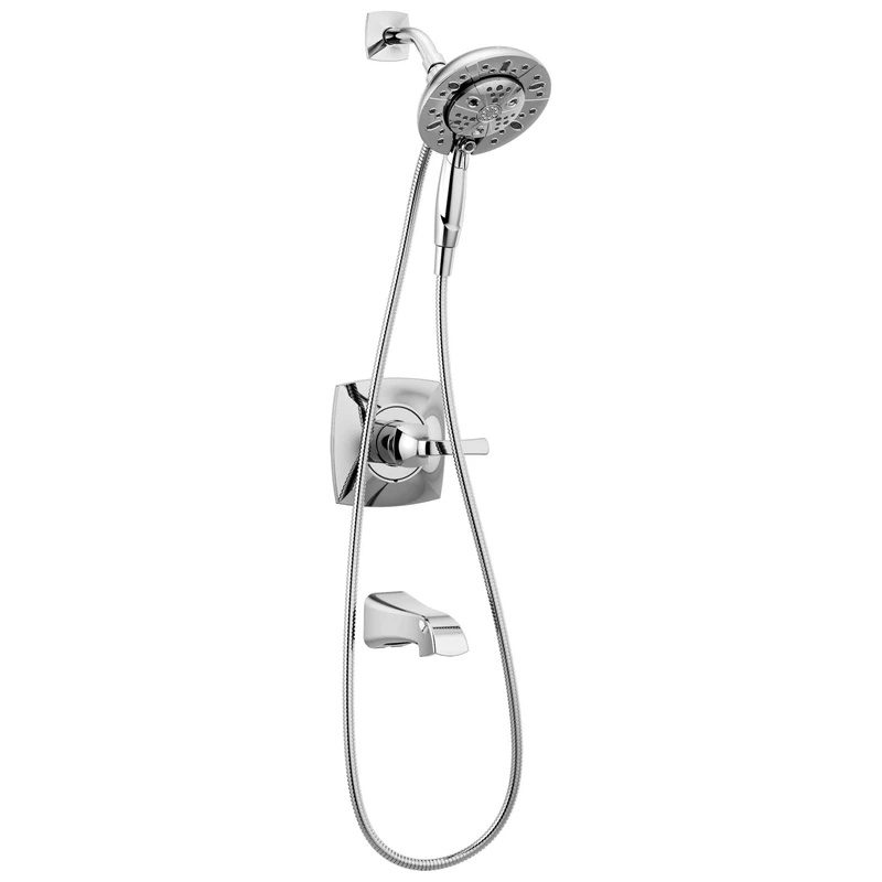 Vesna In2ition 2-in-1 Single-Handle 5-Spray Tub and Shower Faucet in Chrome (Valve Included)