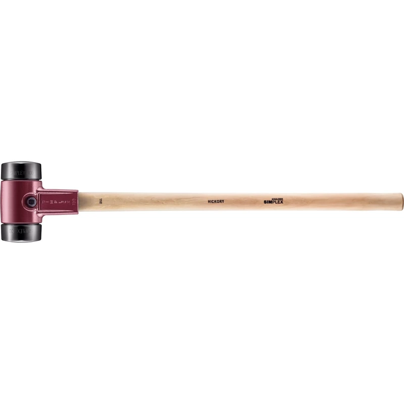 Simplex 3002.100 Sledgehammer, Rubber Composition, Malleable Cast Iron Housing and Hickory Handle, Diameter 100 mm