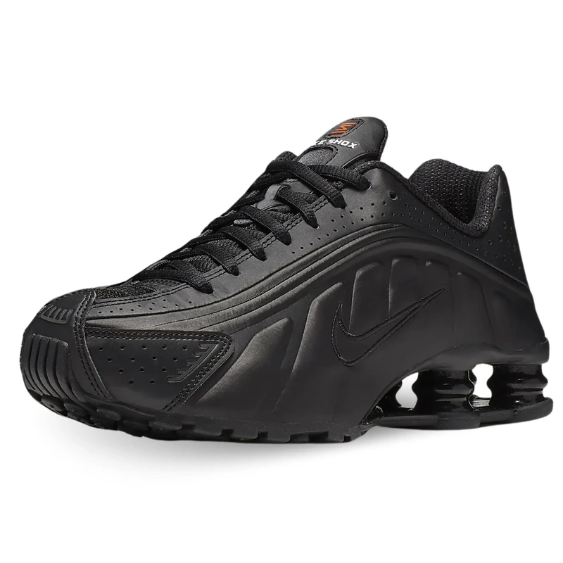 Nike Nike Shox R4, Women’s Track & Field Shoes, Multicolour (Black/Black/Black/Max Orange 000), 9 UK (44 EU)