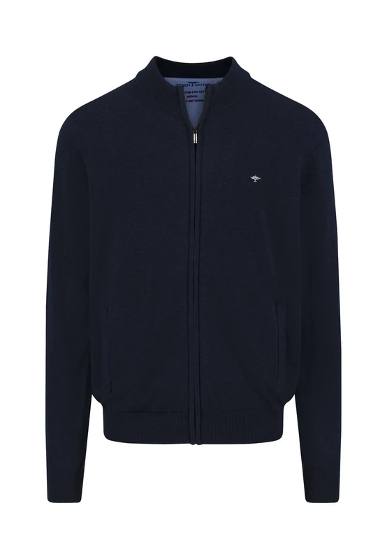 Fynch-Hatton Men's Cardigan-Zip Cardigan Not Applicable, Blue (Navy 690), Medium