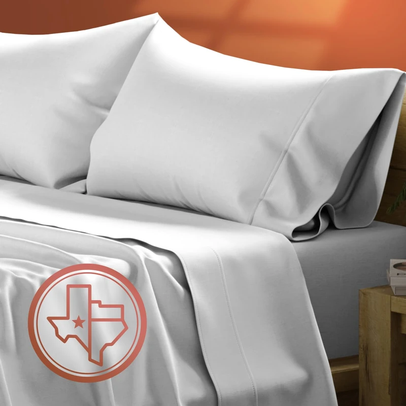 Texas Linen Co. 100% Egyptian Cotton 600 Thread Count 4 Piece California King Sheet Set Soft Cooling Extra Long Staple Sateen Sheets California King Size