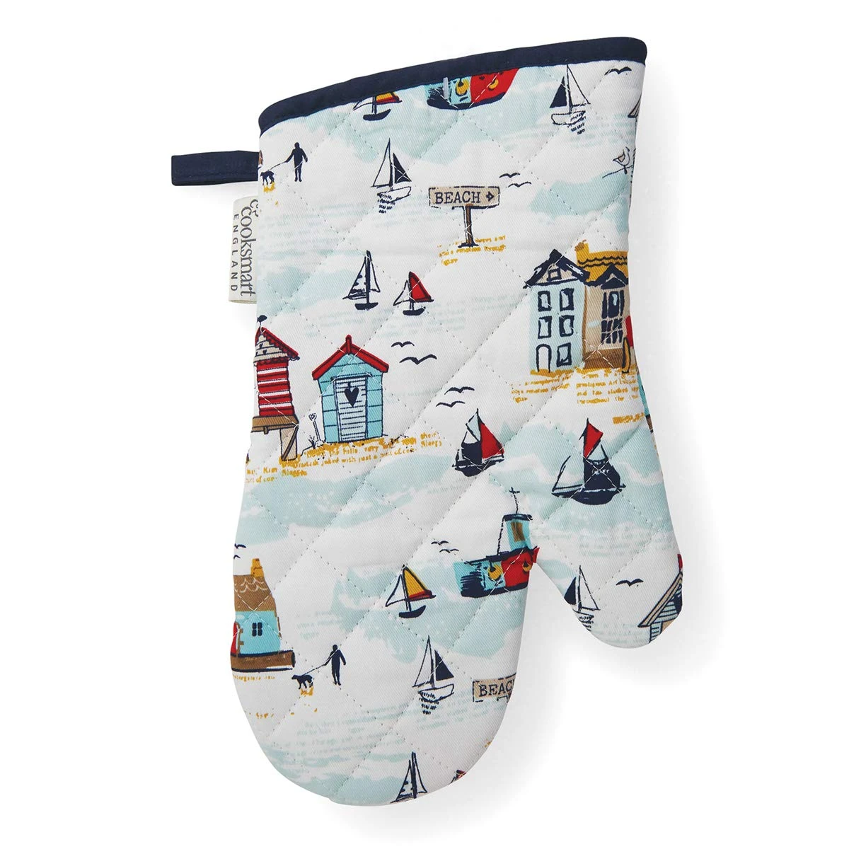 Cooksmart British Designed Oven Gloves | Modern Design Gauntlet Oven Gloves Heat Resistant | Oven Mitt or Baking Gloves Perfect For Modern Kitchens