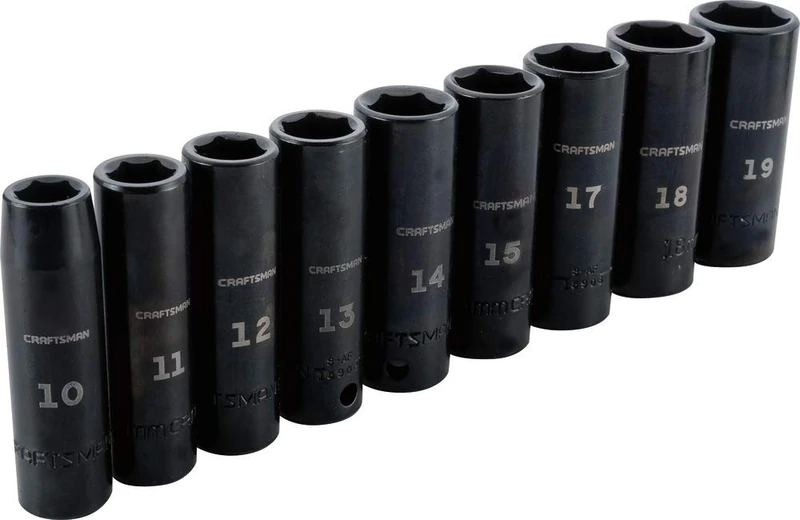 CRAFTSMAN Impact Socket Set, Metric, 3/8-Inch, 9-Piece (CMMT15883)