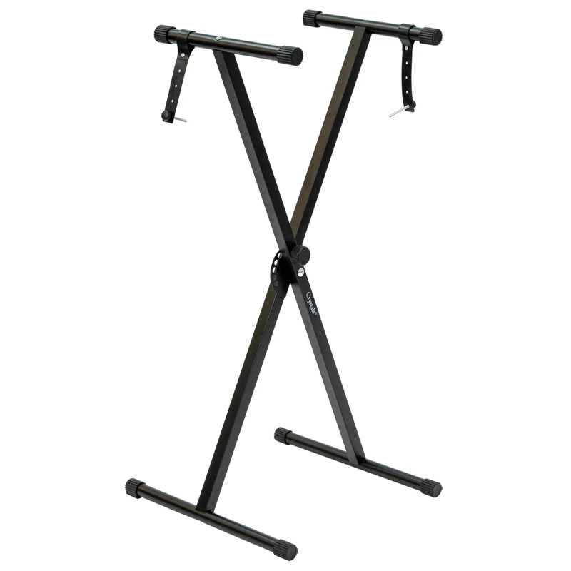 Cross Braced X Frame Music Piano Keyboard Stand with 7 Adjustable Height Positions by Crystals® (Single Braced Stand)