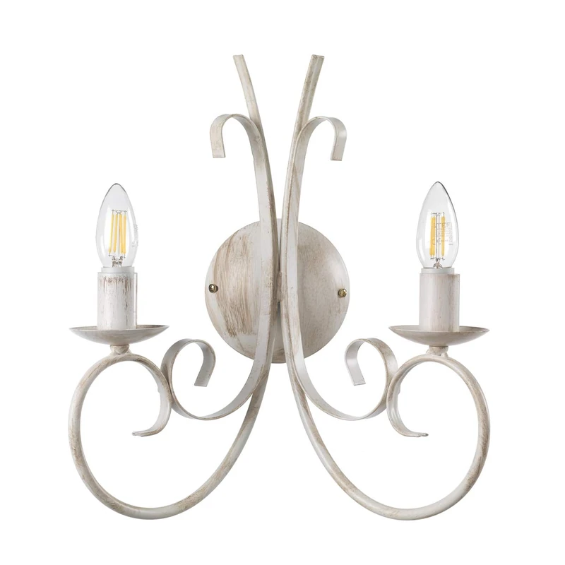 ONLI Applique 2 Lights in Antique White Metal - Image 1