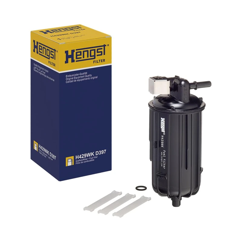 HENGST Fuel Filter Type H429WK D397 - Fuel Line Filter, Gasket Set for Cars - Filter for Fuel, Filter for Cars