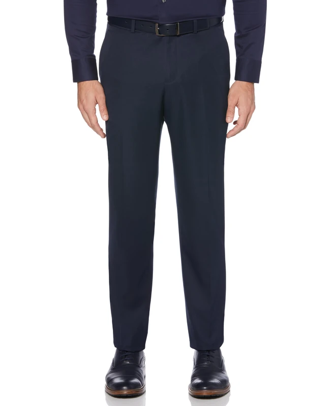 Perry Ellis Men's Portfolio Performance, Modern Fit, Non-Iron, Flat Front Stretch (Waist Size 30-42) Dress Pants, Twilight, 30W / 30L