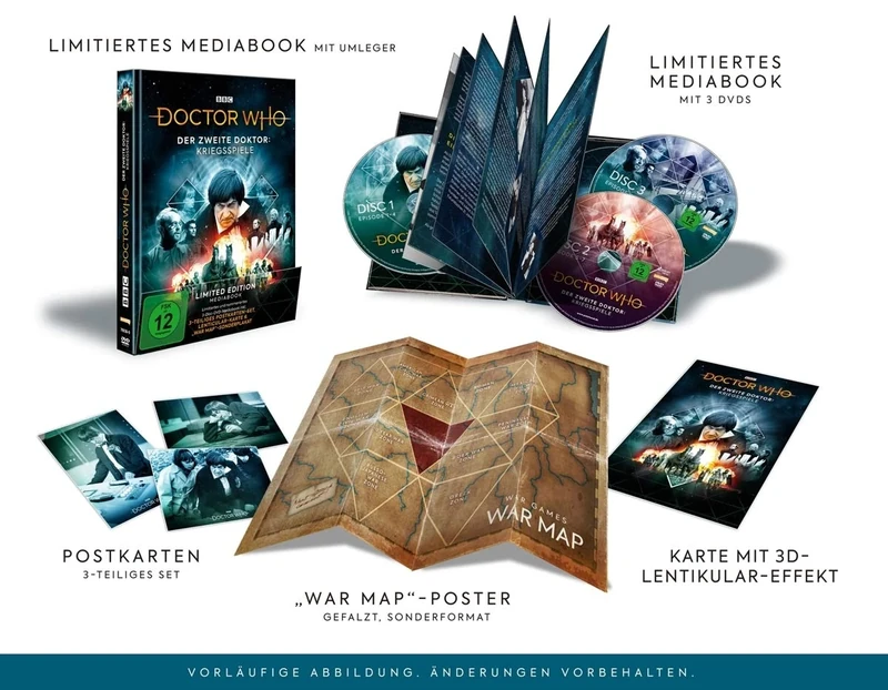 Doctor Who - Der Zweite Doktor: Kriegsspiele (Limitiertes Mediabook mit War Map, Postkartenset und 3D-Lentikularkarte) LTD. [DVD] [1969]