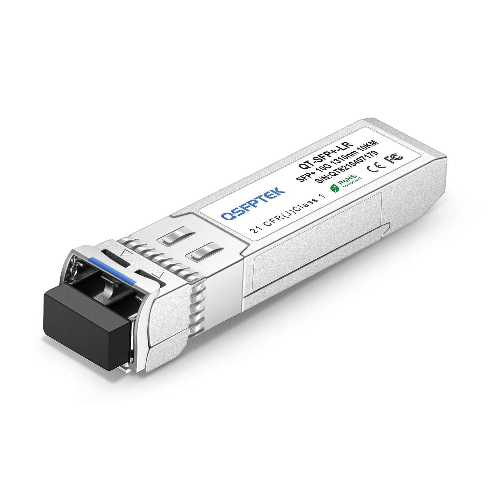 QSFPTEK 10G-LR SFP+ 10km Module, Mini Gbic 10GBASE-LR DDM Single-mode LC SFP+ Mini-Gbic Transceiver Compatible for Intel E10GSFPLR, Netgear D-Link Supermicro TP-Link (1310nm, 10km, with DDM)