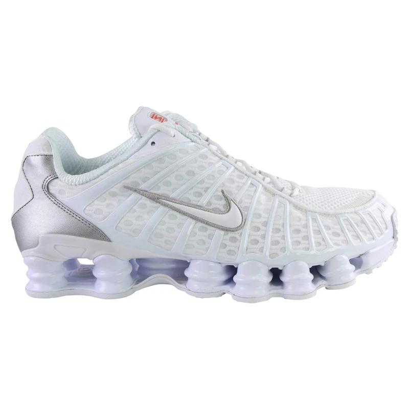 Nike Nike Shox Tl, Men's Track & Field Shoes, Multicolour (White/White/Metallic Silver/Max Orange 000), 10 UK (45 EU)