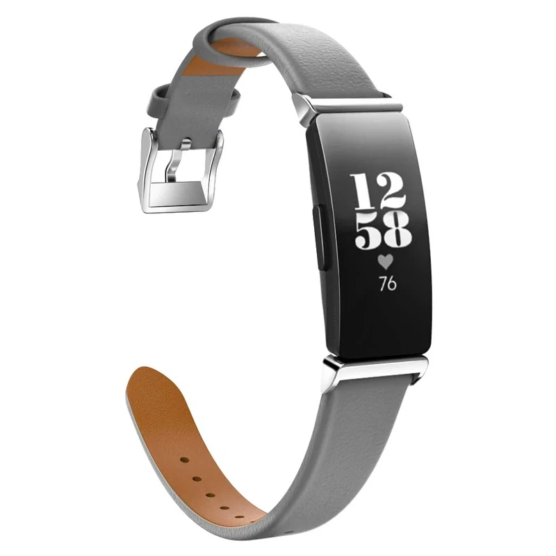 MoKo Leather Strap for Fitbit Inspire 2/HR/Inspire - Gray