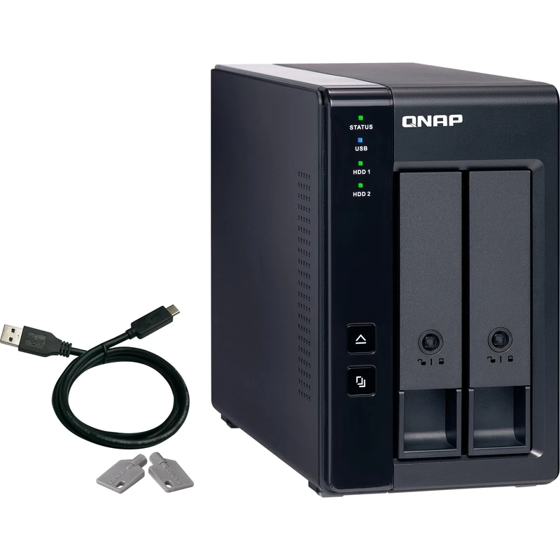 QNAP TR-002 2 Bay Desktop NAS Expansion - Optional Use as a Direct-Attached Storage Device