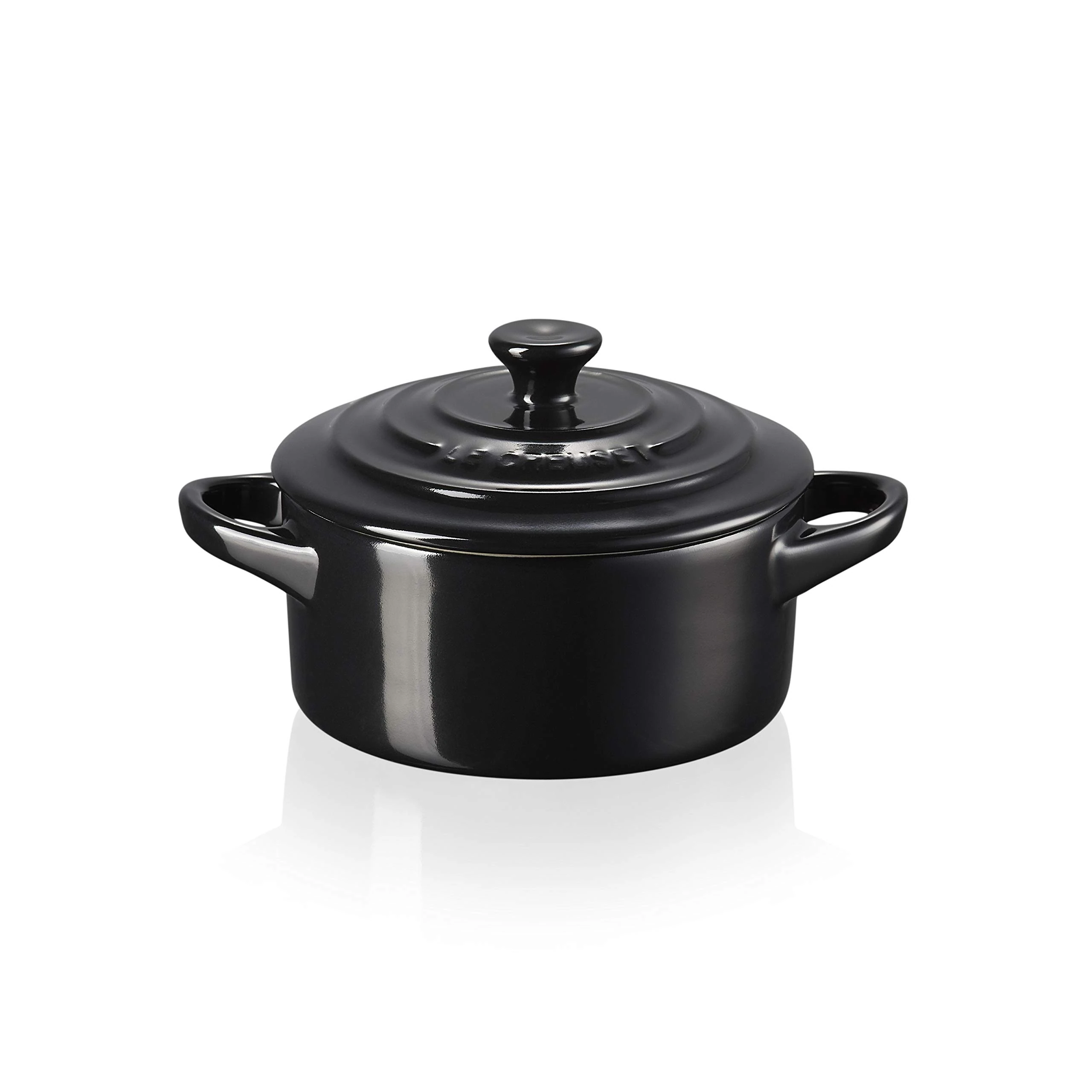 LE CREUSET Stoneware Petite Round Casserole, 0.25 L, Matte Black, 71901100000100