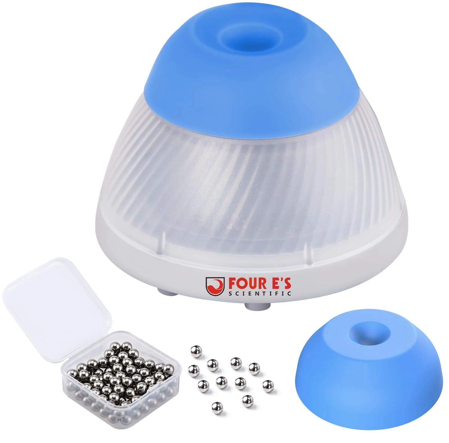 FOUR E'S SCIENTIFIC Vortex Mixer with Extra Silicone Cap&100pcs Mixing Balls, Paint Shaker Mixer Fixed 5000RPM, Vortex Shaking Blender for Laboratory/Nail Polish Bottle/Acrylic Paints