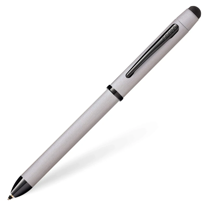 CROSS Tech3+ Brushed Chrome PVD Multifunction Pen with Stylus and 0.5mm Lead