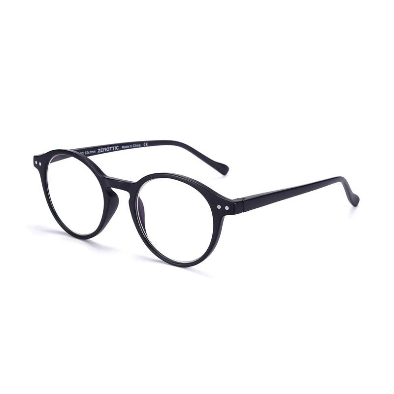 ZENOTTIC Round Blue Light Blocking Glasses, Lightweight Reading Glasses with Anti-Glare Lenses for Men & Women