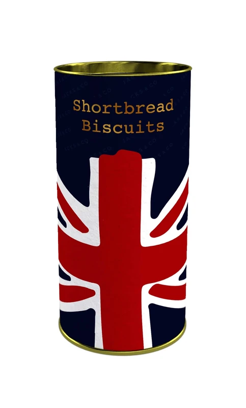 Temple Island Jacks Range - Clotted Cream Shortbread Drum, 200 g, Pack of 12