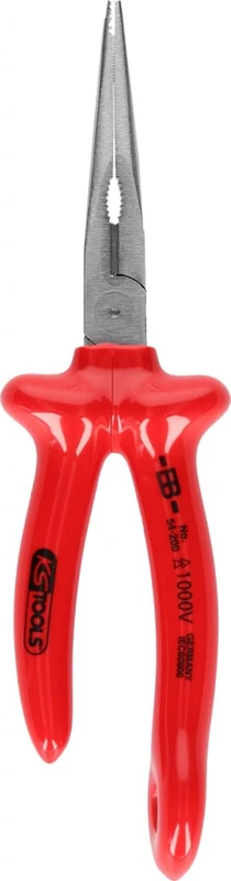 KS Tools 117.2203 1000V Long-Nose Pliers with Safety Eyelet for Safety line