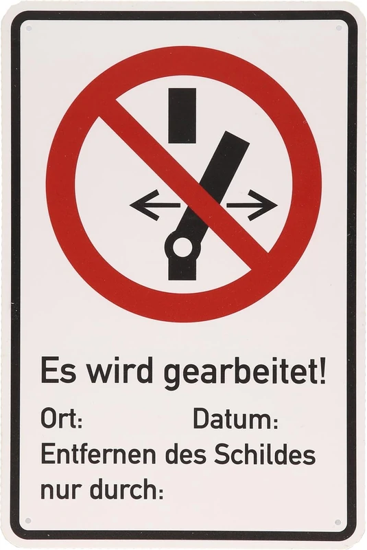 KS Tools 117.2482 Earthed Warning Sign - Image 1