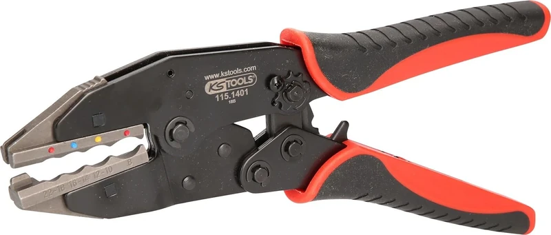 KS Tools 115.1475 Crimp pliers for insulated impact links with shrink tubing