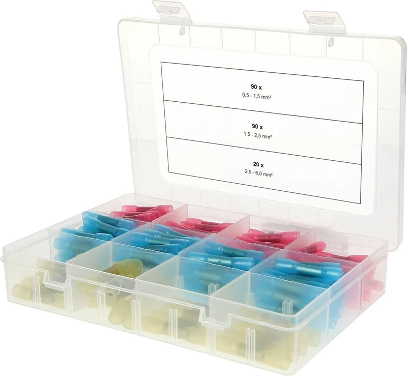 KS Tools 970.0790 Assortment Shrink Butt connectors, 0.5 mm² - 6.0 mm², 200 pcs.