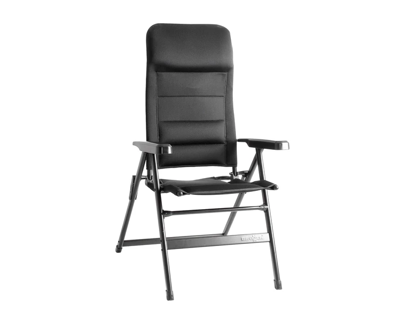 Brunner Aravel 3D Folding Camping Chair – 7-Position Reclining with Aluminum Frame, Breathable Padded 3D Fabric, Adjustable Backrest & Headrest, Compact & Lightweight for Camping, Caravan (Small)