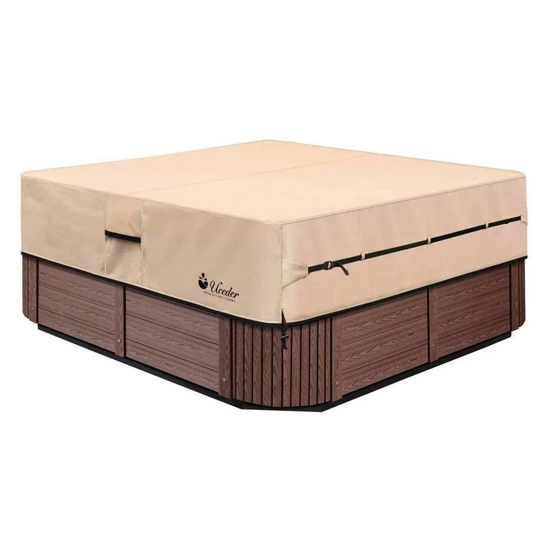 pool spa part Hot Tub Outdoor Cover Cap and Hot Tub Cover Protector (actual size 88''x88''x20'' Fit 86''x 86') Heavy Duty Water-Resistant Polyester, 100% Waterproof spa sun shield