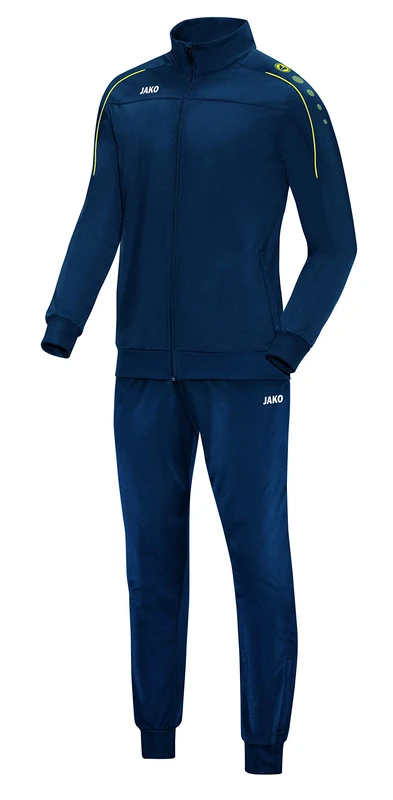 JAKO Unisex Polyester Classico Tracksuit, Night Blue/Citro, 3XL