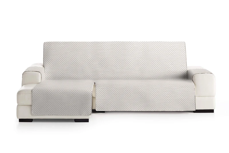 Eysa Cover, Polyester, C/0 Ecru-Mink, Chaise Longue 240 cm. Suitable for Sofas from 250 to 300 cm - Image 1