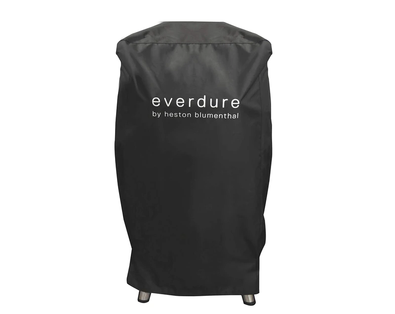 Everdure by Heston Blumenthal Grill Cover for 4K Charcoal Grill – Long Cover with UV Protection, Drawstring Closure, Waterproof Lining & 4-Season BBQ Grill Protection – Black 29.7”L x 16.6”W x 42”H