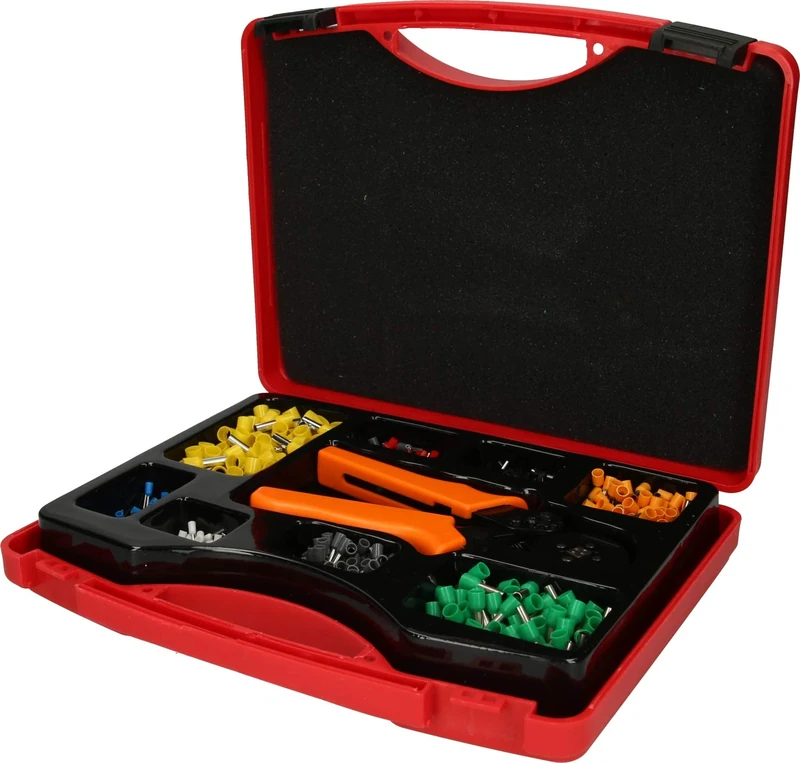 KS Tools 970.0840 Assortment of Wire End Ferrules with Crimping Pliers, 0.25 mm² - 6.0 mm², 1001 Pieces - Image 1