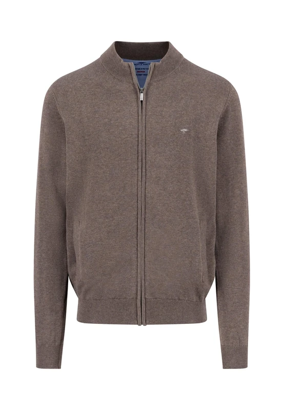 Fynch-Hatton Men's Cardigan-Zip Cardigan Not Applicable, Brown (Earth 860), Large