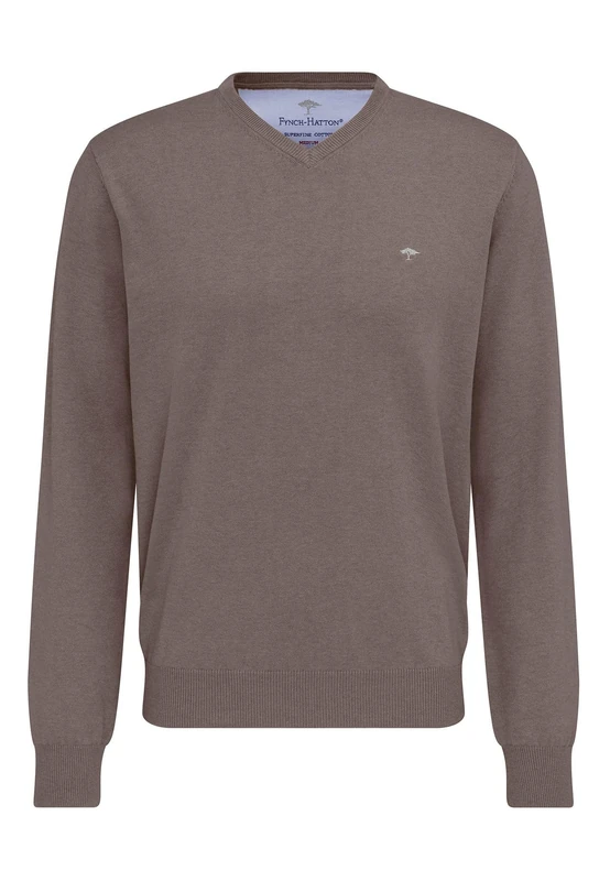 Fynch-Hatton Men's Pullover, V-Neck Jumper Not Applicable, Brown (Earth 860), XX-Large
