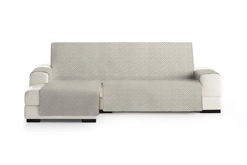 Eysa Cover, Polyester, C/1 Beige-Grey, Chaise Longue 240 cm. Suitable for Sofas from 250 to 300 cm - Image 1